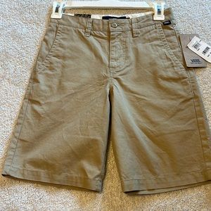 Vans Boys Cargo Khaki Shorts Size 24 NWT